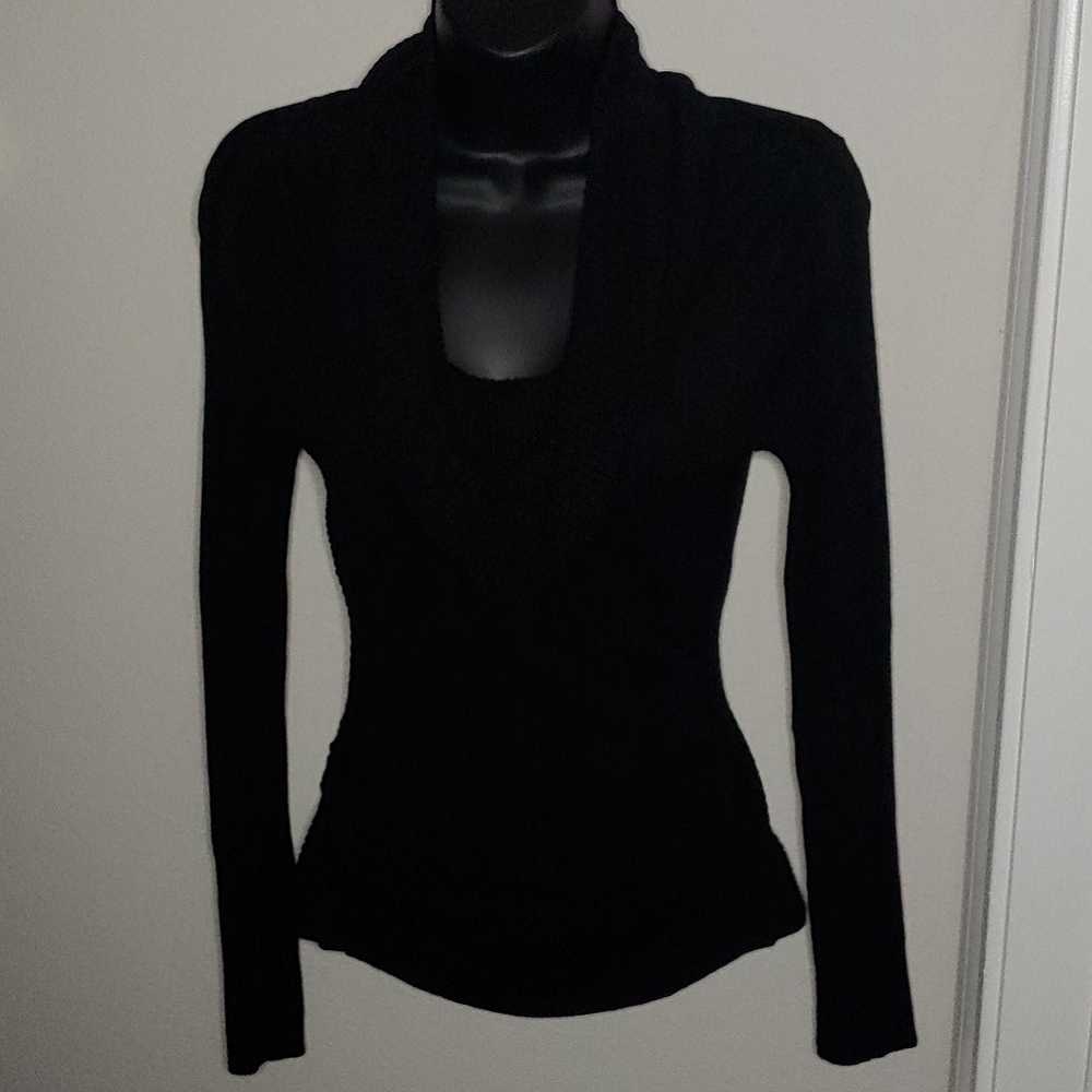 Black Cowl Neck Sweater💚